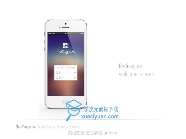 ios7扁平化风格PPT作品《Instagram design concept》_4