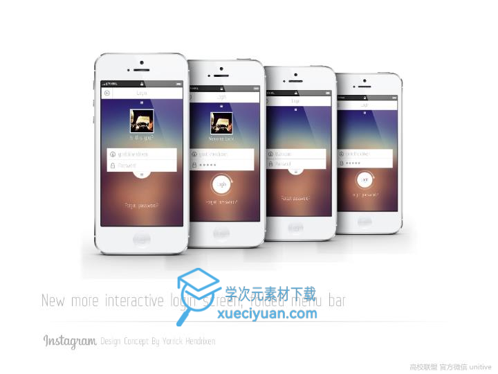 ios7扁平化风格PPT作品《Instagram design concept》_5