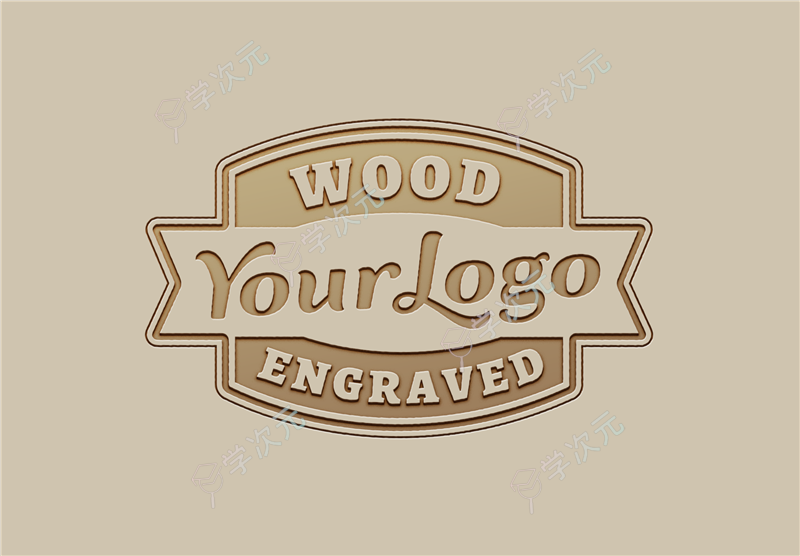 Wood Engraved Logo MockUp 2