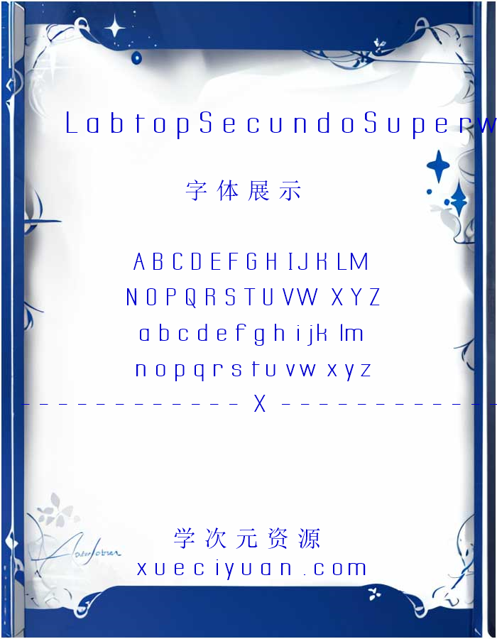 《Labtop Secundo Superwide》-系统字体 53b26b439bfc1免费下载_-xueciyuan.com-学次元资源