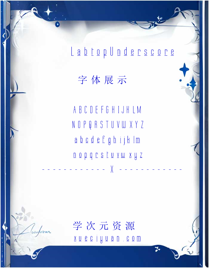 《Labtop Underscore》-系统字体 53b26b439a46b免费下载_-xueciyuan.com-学次元资源