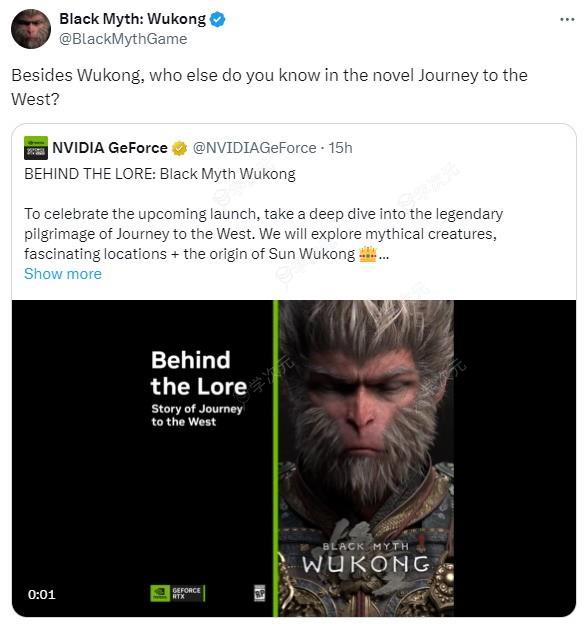 《黑神话》官方询问老外玩家：除了悟空 你还知道哪些人
