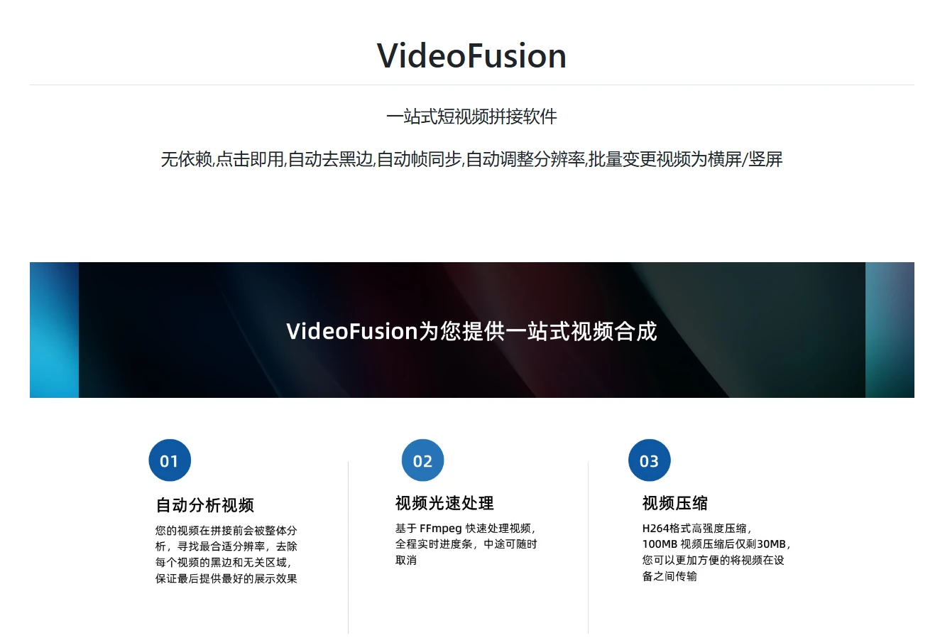 视频拼接工具，VideoFusion软件体验