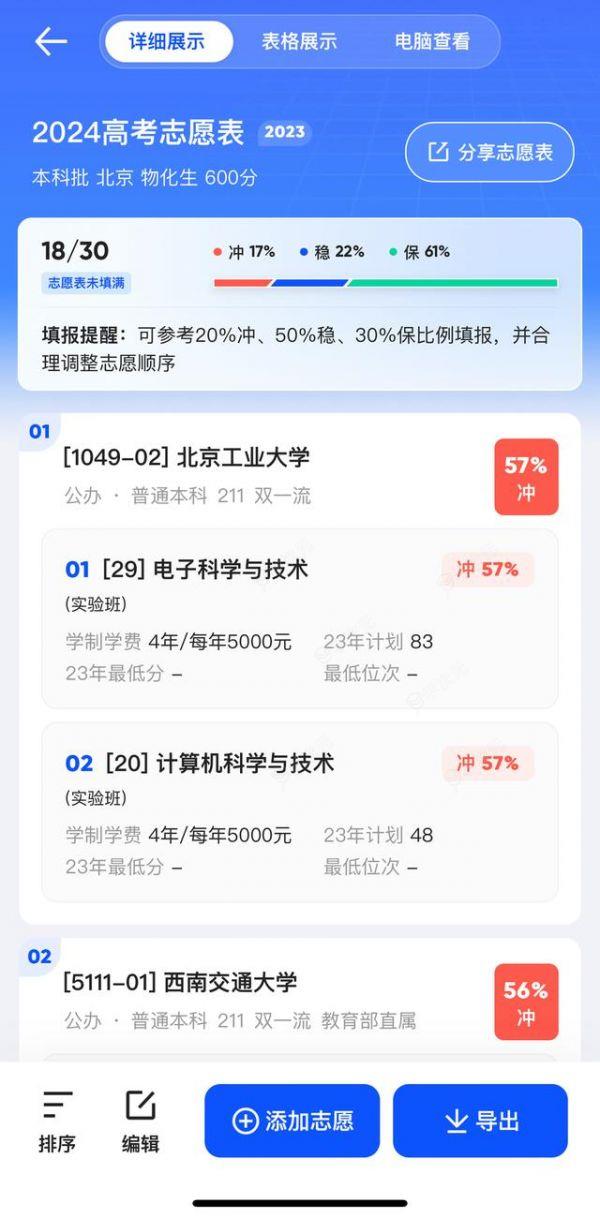 提升志愿填报效率夸克App升级高考AI搜索、智能志愿工具等功能_图片